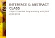 INTERFACE & ABSTRACT CLASS
