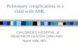Pulmonary complications in a  child with AML