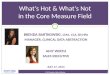 What’s Hot & What’s Not in the Core Measure Field