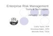 Enterprise Risk Management Tools & Techniques January 12, 2011