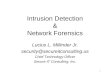 Intrusion Detection & Network Forensics