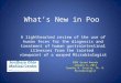 What’s New in Poo