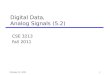 Digital Data,  Analog Signals (5.2)