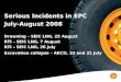 Serious Incidents in EPC July-August 2008 Drowning – SEIC LNG, 25 August  RTI – SEIC LNG, 7 August