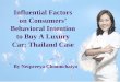 Influential Factors on Consumers’ Behavioral Intention to Buy A Luxury Car: Thailand Case