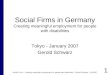 Social Firms in Germany Creating meaningful employment for people with disabilities