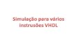 Simulação para vários instrusões VHDL