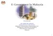 E-Government In Malaysia