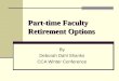 Part-time Faculty  Retirement Options