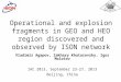 Operational and explosion fragments in GEO and HEO region discovered and observed by ISON network