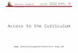 Access to the Curriculum