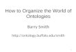 How to Organize the World of Ontologies Barry Smith ontology.buffalo/smith