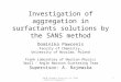 Investigation of aggregation in surfactants solutions by the SANS method