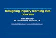Designing inquiry learning into courses
