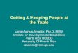 Getting & Keeping People at the Table