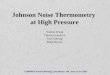 Johnson Noise Thermometry  at High Pressure Yanbin Wang Takeshi Sanehira Ivan Getting Mark Rivers