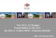 The 2011-12 Budget Presentation to the JCC By Hon A. Craine MHK, Treasury Minister