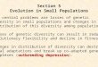 Section 5 Evolution in Small Populations