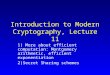 Introduction to Modern Cryptography, Lecture 11