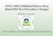 EPA’s 2001-Published Heavy-Duty Diesel PM Test Procedure Changes