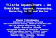 Tilapia Aquaculture – An Overview:  Harvest, Processing, Marketing in US and Mexico
