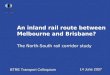 An inland rail route between Melbourne and Brisbane?