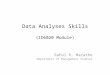 Data Analyses Skills (ID6020 Module)