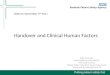 Handover and Clinical Human Factors