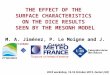 THE EFFECT OF THE  SURFACE CHARACTERISTICS  ON THE DICE RESULTS  SEEN BY THE MESONH MODEL
