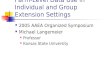 Farm-Level Data Use in Individual and Group Extension Settings