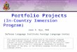 Portfolio Projects (In-Country Immersion Program)