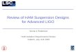 Review of HAM Suspension Designs for Advanced LIGO