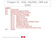 Chapter 22 - SQL, MySQL, DBI and ADO