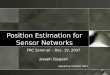 Position Estimation for Sensor Networks