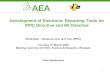 Development of Electronic Reporting Tools for IPPC Directive and WI Directive