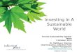 Toronto Sustainability Speaker Series 9 October, 2012