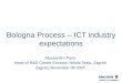 Bologna Process – ICT industry expectations
