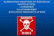 ELIMINATING WEAPONS OF INDIVIDUAL DESTRUCTION:  LANDMINES  CLUSTERBOMBS  EXPLOSIVE REMNANTS of WAR