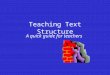 Teaching Text Structure