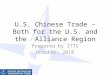U.S. Chinese Trade – Both for the U.S. and the  Alliance Region