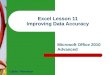 Excel Lesson  11 Improving Data Accuracy