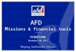 AFD  M issions & financial tools