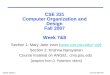 CSE 331 Computer Organization and Design Fall 2007 Week 7&8