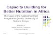 Capacity Building for Better Nutrition in Africa