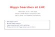 Higgs Searches at LHC