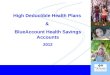 High Deductible Health Plans  &  BlueAccount Health Savings Accounts 2012