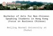 Bachelor of Arts for Non-Chinese-Speaking Students in Hong Kong (Focus on Business Chinese)