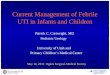 Current Management of Febrile UTI in Infants and Children