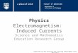 Physics Electromagnetism:  Induced Currents