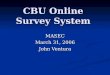 CBU Online Survey System